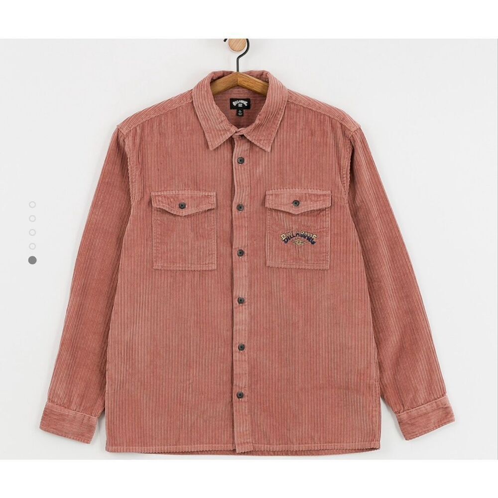 NWT Billabong Bong Days Corduroy Shirt Jacket Rosewood Button Up Surf Skate XXL